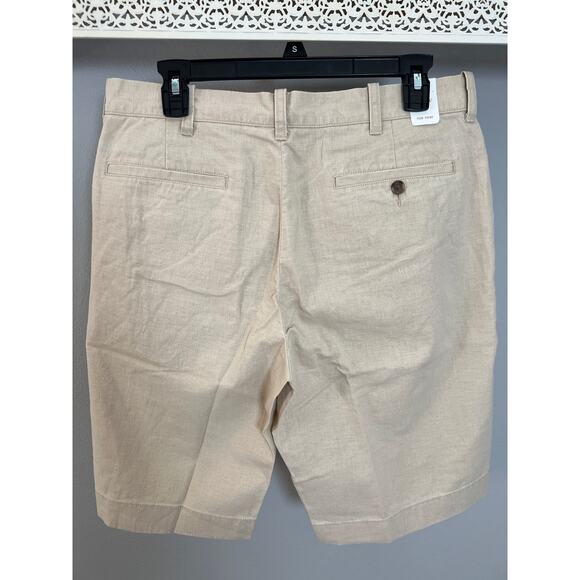 J Crew Linen Cotton Blend Club Short Almond W-32 Rise-11 Inseam 11 - Picture 2 of 5